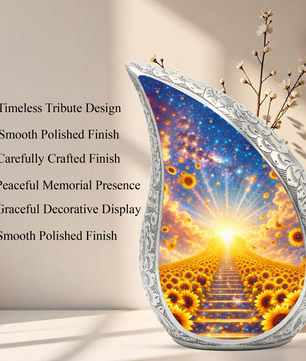 Sunflower Heaven Adult Urn for Human Ashes – Premium Sunflower Cremation Urn