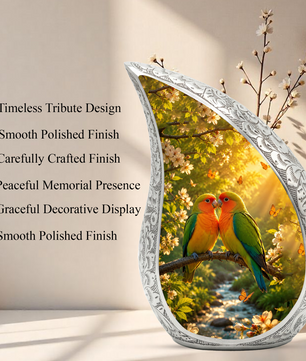 Lovebirds Adult Urn for Human Ashes – Memorial Adult Cremation Urn