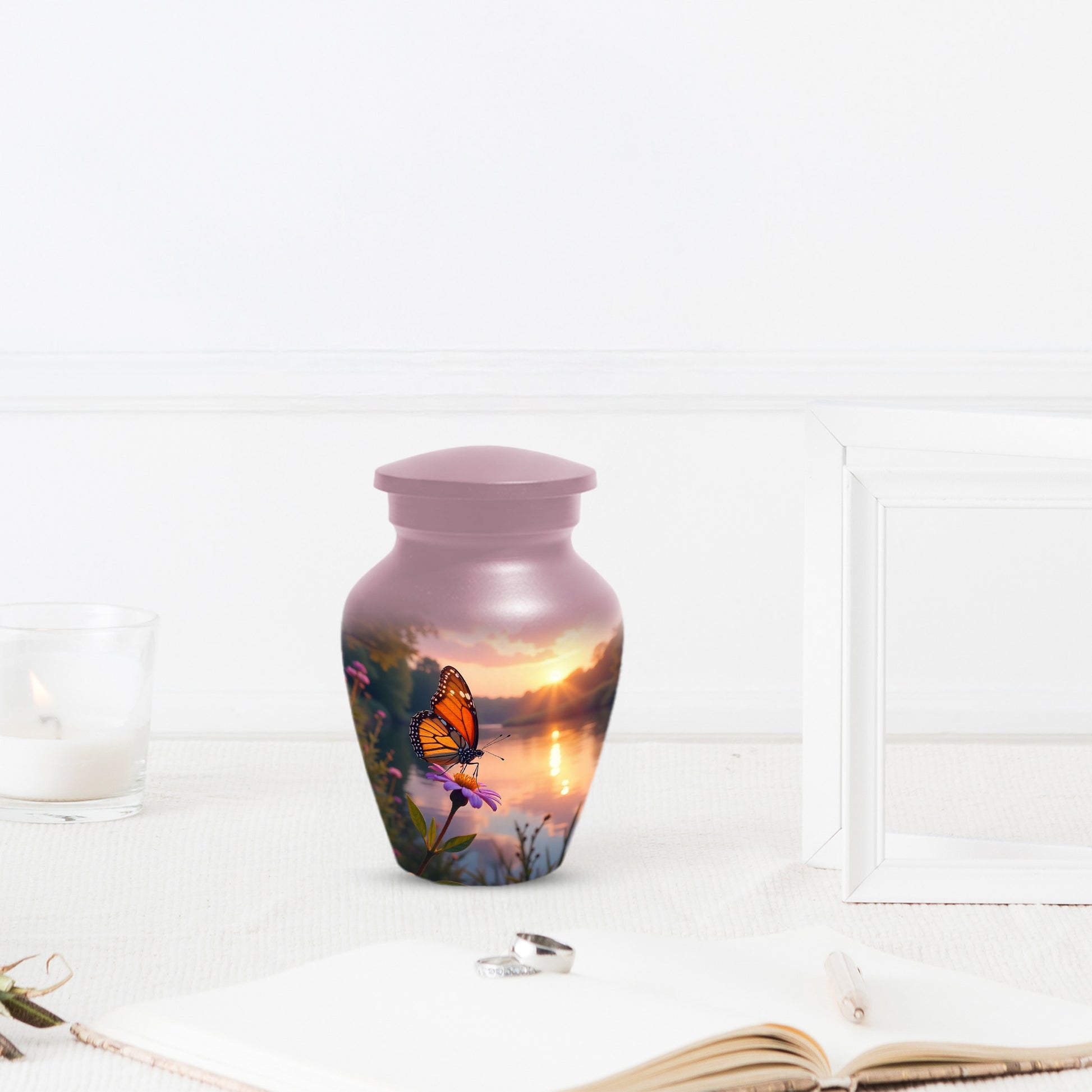 Butterfly Sunshine Urn for Human Ashes | Butterfly Sunrise Cremation Urn