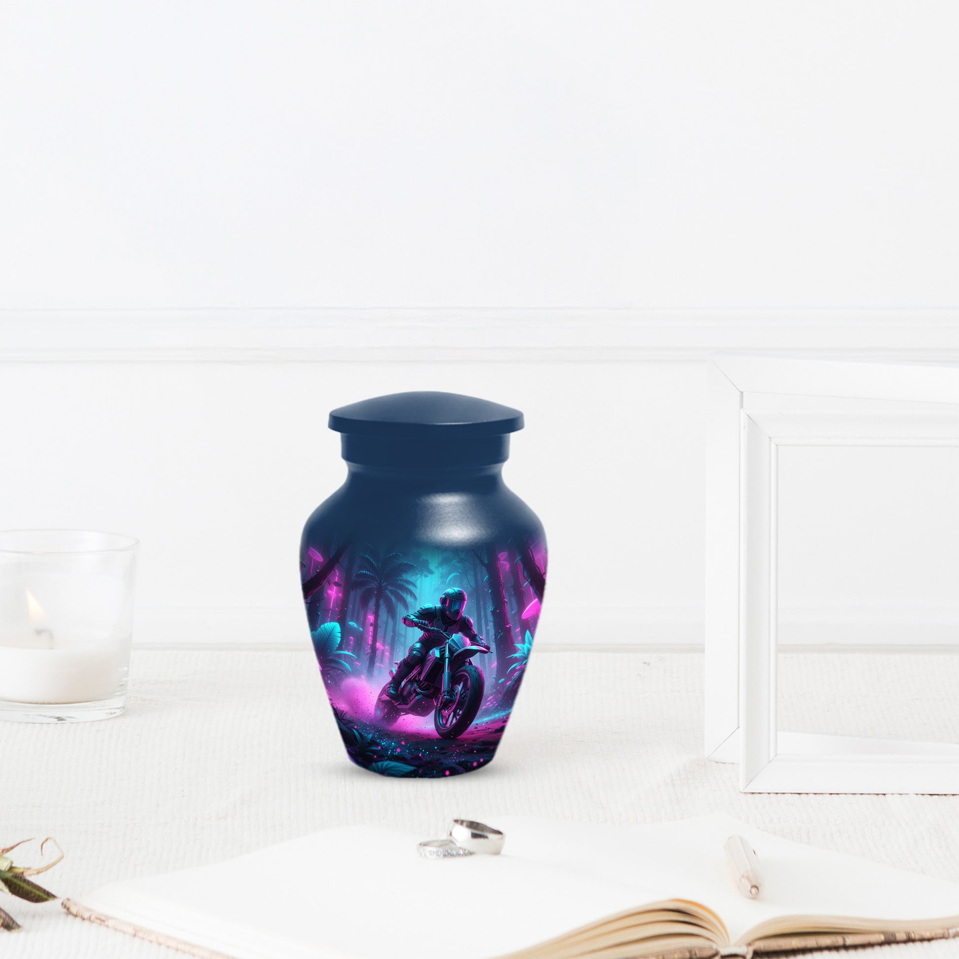 Dirt Bike Urn for Ashes - Personalized Motocross Memorial for Dad | Motorcycle Cremation Urns for Father