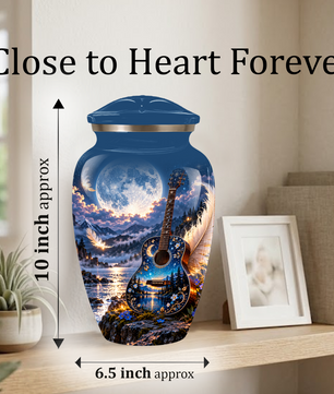 Personalized Guitar Cremation Urn for Ashes, Musical Tribute Urn for Human Ashes