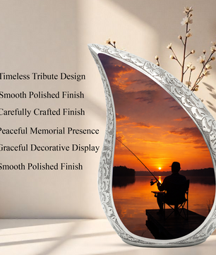 Fishing Urn for Dad | Gone Fishing Cremation Urn for Male Ashes,