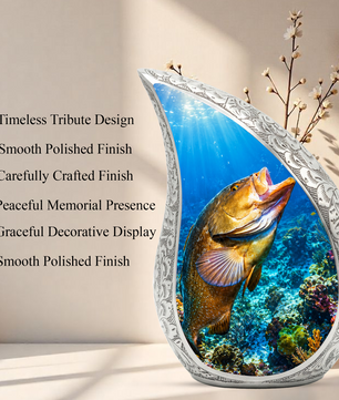 Fishing Urn for Dad Ashes | Gone Fishing Cremation Urn for Men, Fishing Urn for Human Ashes,