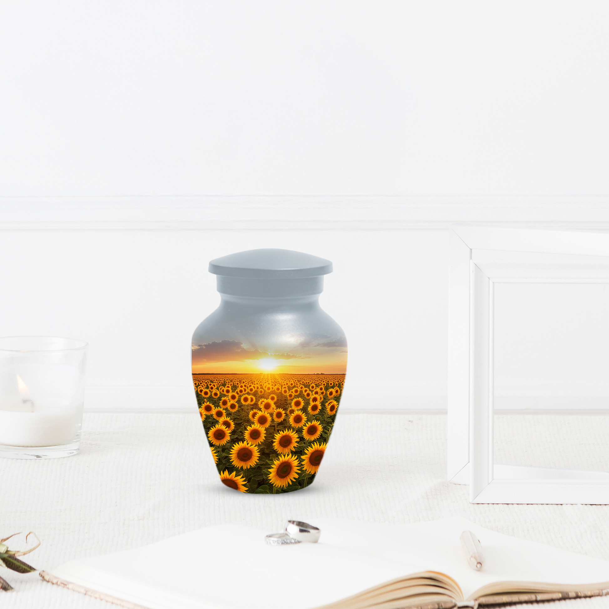 Sunflower Urn for Ashes, Custom Cremation Urn, Memorial Urn for Mom