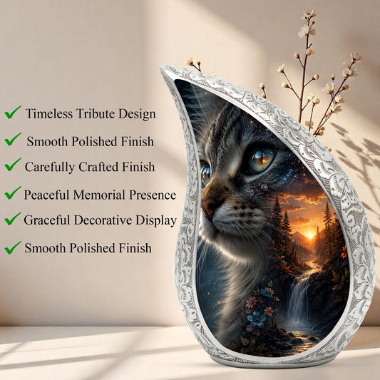 Cat Urn for Ashes | Personalized Cat Cremation Urn for Beloved Pet Memorial