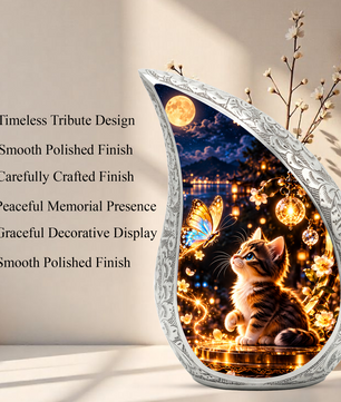 Cat Urn for Ashes, keepsake Personalized Cat Cremation Urn