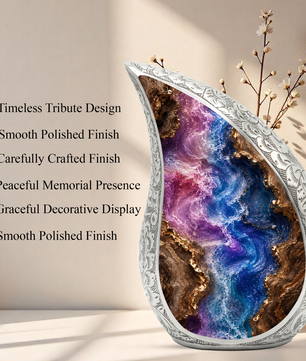 Abstract Cremation Urn for Ashes, Adult Urn for Human Ashes