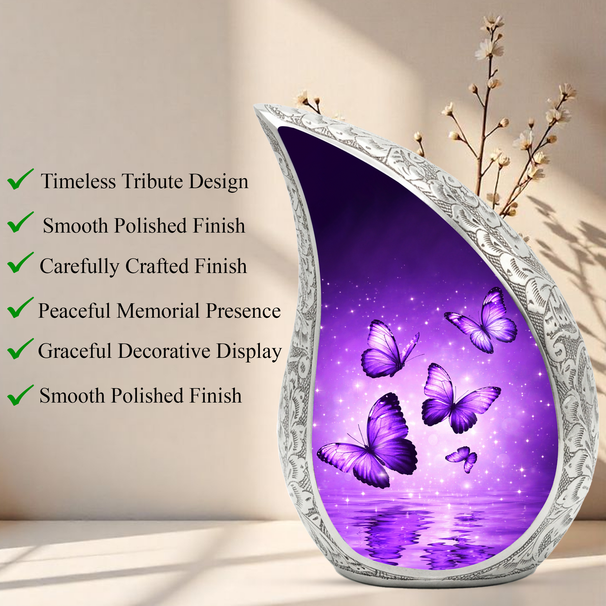 Butterfly Urn for Human Ashes | Urn for Mom
