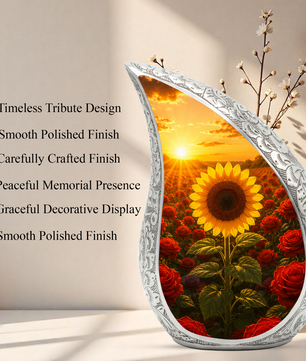 Sunflower Urn for Mom | Beautiful Cremation Urn for Women & Ashes