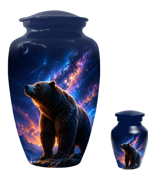Bear Cremation Urn for Dad Ashes - Wildlife Memorial Extra Large Keepsake Urns