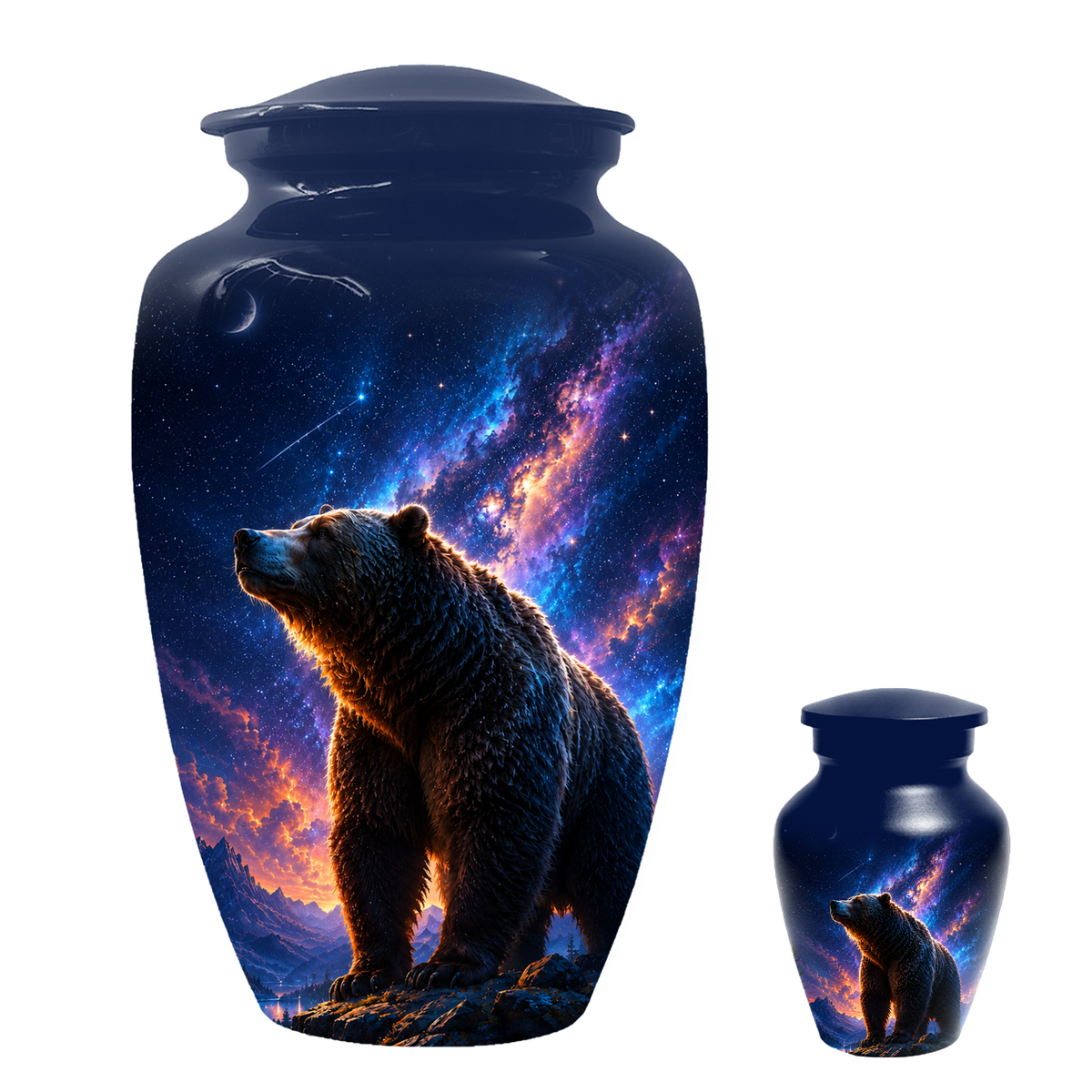 Bear Cremation Urn for Dad Ashes - Wildlife Memorial Extra Large Keepsake Urns