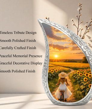Sunflower Urn for Mom – Premium Sunflower Cremation Urn for Human Ashes
