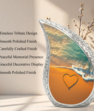 Beach Memorial Urn | Ocean Waves Cremation Urn | Personalized Urn for Mom & Loved Ones