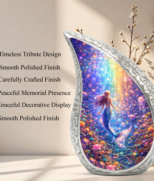 Mermaid Ocean Urn for Mom – Premium Mermaid Ocean Cremation Urn for Human Ashes