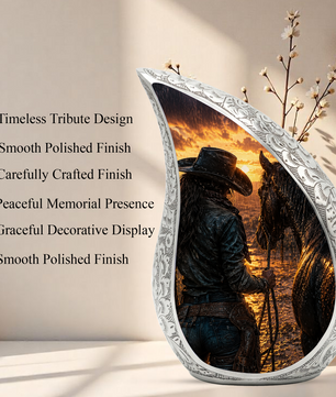 Cowgirl Urn for Human Ashes – Beautiful Western Cremation Urn for Mom, Women, Mother, Sister & Daughte