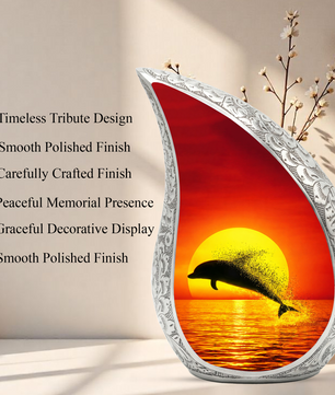 Dolphin Memorial Urn for Mom, Adult Cremation Urn for Ashes