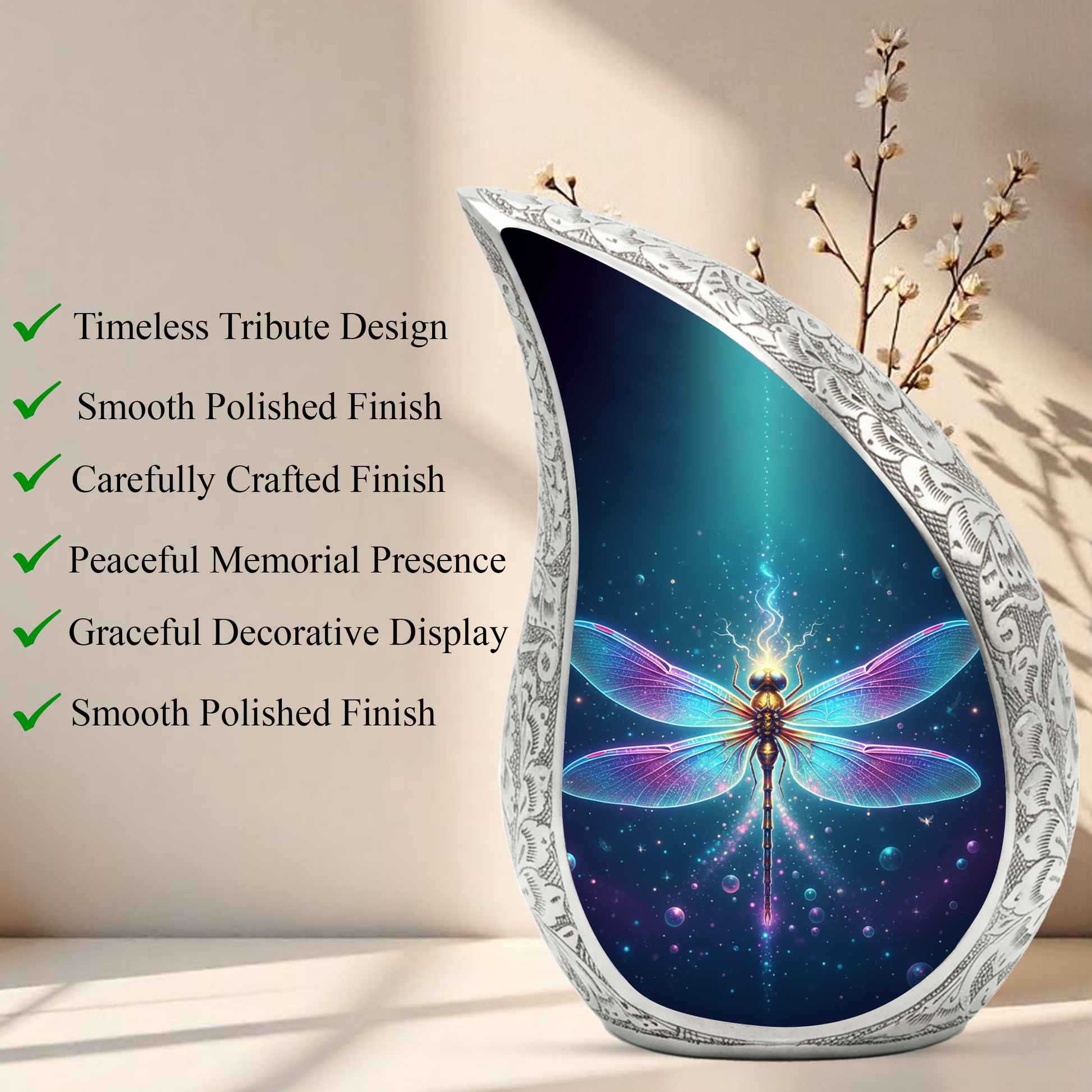 Dragonfly Butterfly Urn for Mom |Butterfly Urns for Human Ashes