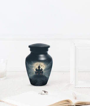 Gothic Haunted House Adult Urn for Human Ashes | Halloween Memorial Adult Cremation Urn for Ashes