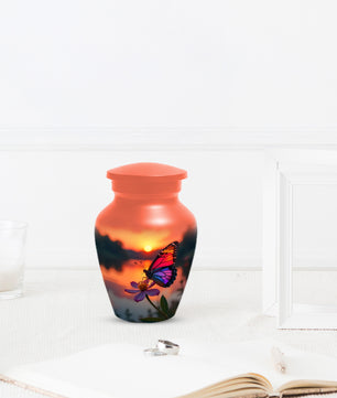 Butterfly Sunset Urn for Human Ashes | Butterfly Sunset Cremation Urn
