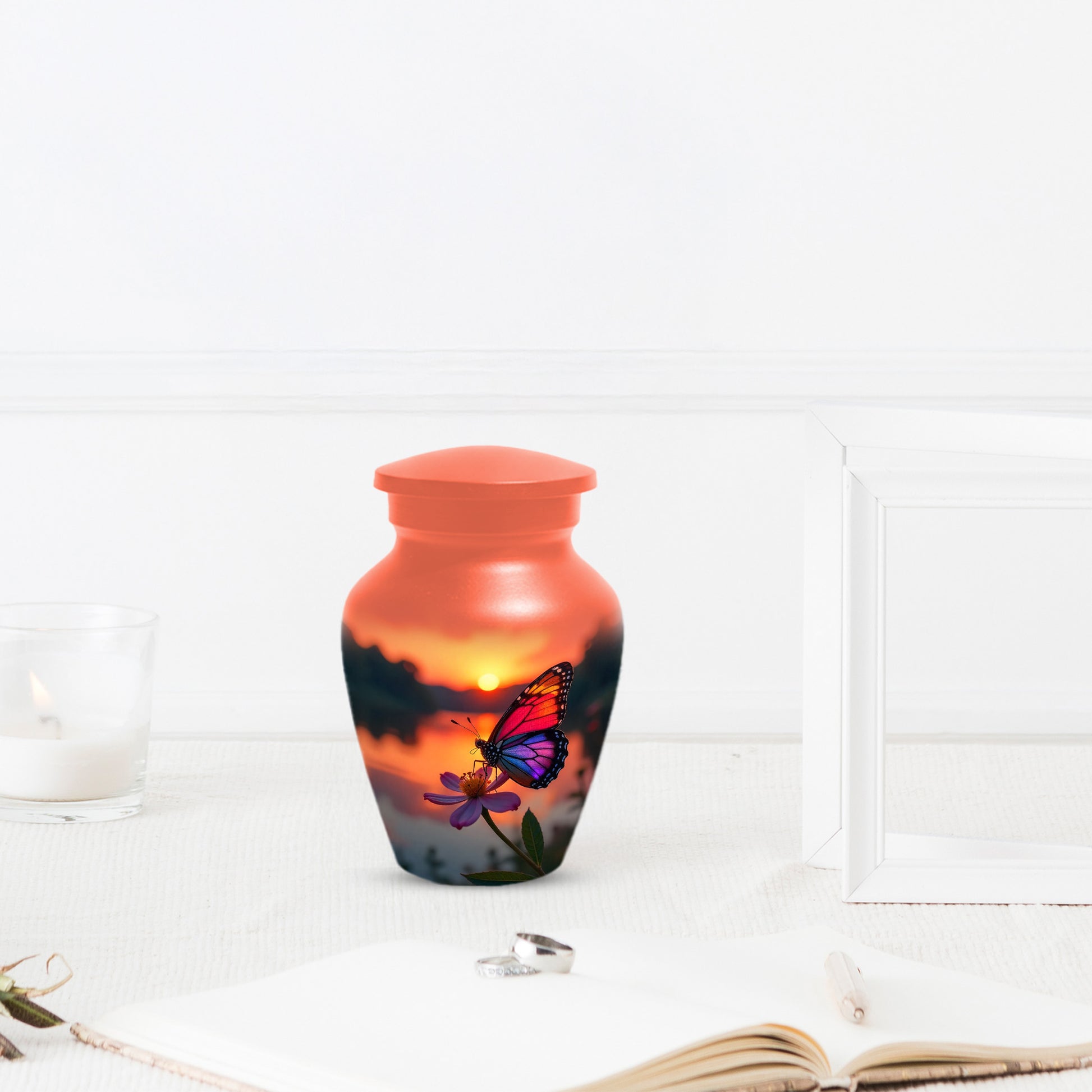 Butterfly Sunset Urn for Human Ashes | Butterfly Sunset Cremation Urn