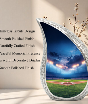 Baseball Stadium Funeral Urn for Dad, Adult Cremation Urn for Human Ashes
