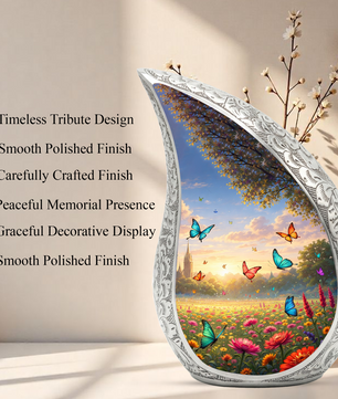 Butterfly Sunflower Adult Urn for Human Ashes – Premium Butterfly & Sunflower Cremation Urn