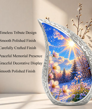 Wildflower Memorial Urn for Mom – Personalized Cremation Urn for Human Ashes | Beautiful Urns for Women