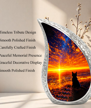Cat Memorial Urn for Mom – Personalized Cat Cremation Urn for Ashes | Beautiful Pet Memorial Keepsake Urn