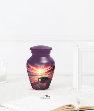 Sea Turtle Urn for Human Ashes | Beach Themed Adult Cremation Urn, Ocean Memorial Urn