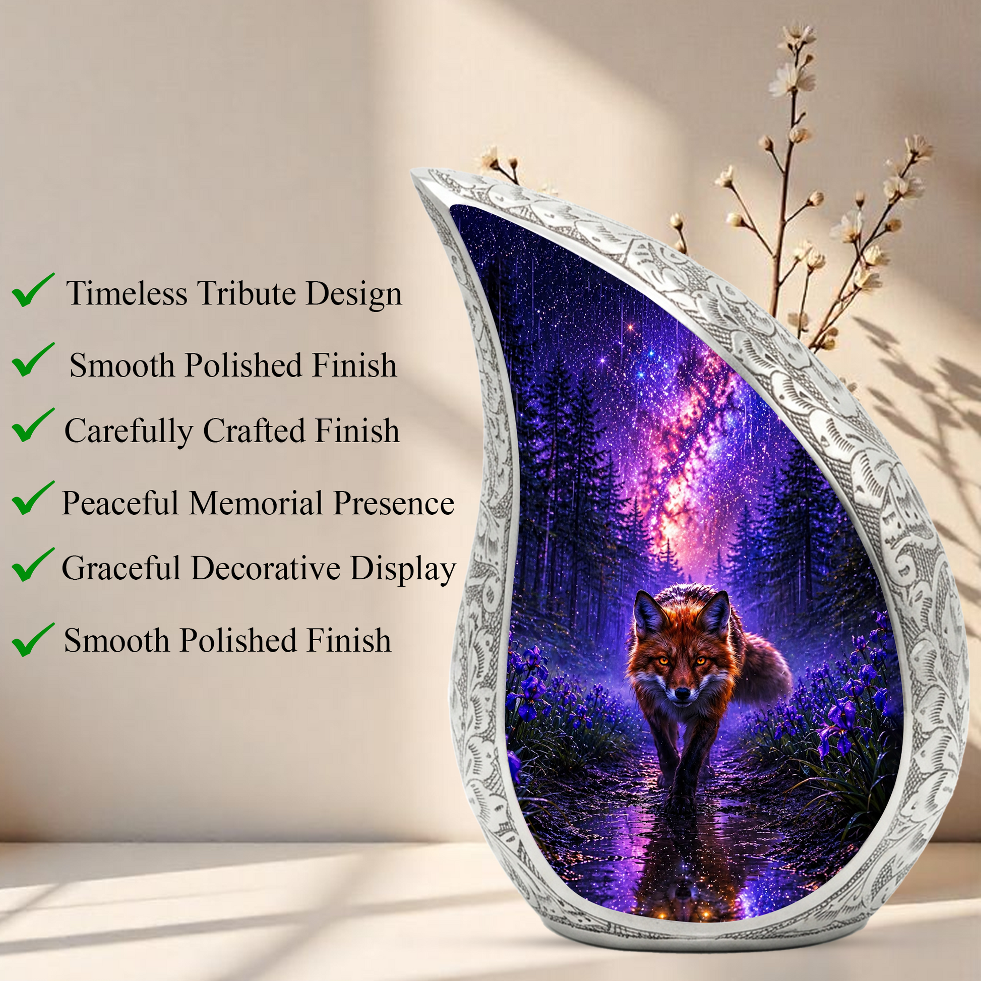 Fox Urn for Human Ashes | Wildlife Adult Cremation Urn | Fox Memorial Urn for Adult AsheFox Urn for Human Ashes | Wildlife Adult Cremation Urn | Fox Memorial Urn for Adult Ashes