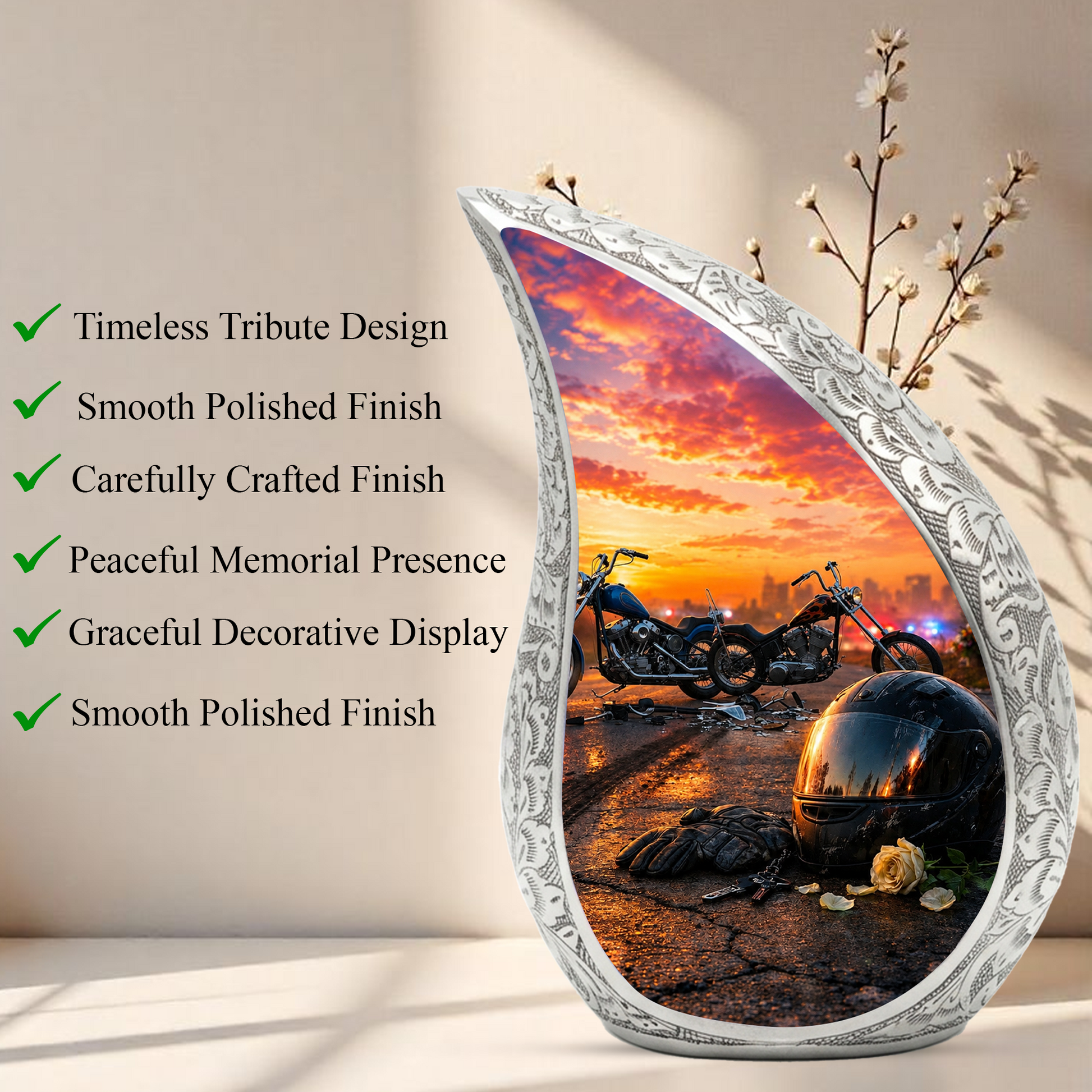 Christian Cross Urn for Dad, Religious Cremation Urn for Ashes,Adult Male Keepsake Urn