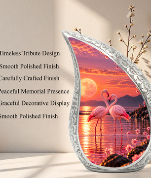 Flamingo Cremation Urn for Ashes, Flamingo Memorial Urn, Pink Flamingo Adult Urn, Bird Cremation Urn