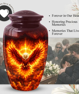Angel Wing Eagle Urn for Mom-Keepsake Large Urn For Human Ashes