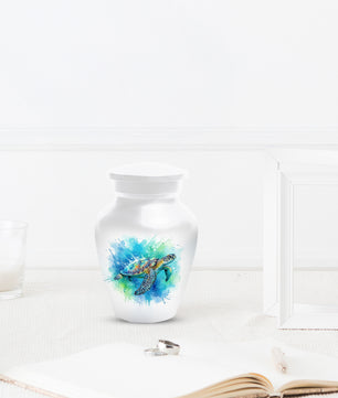 Turtle Urn for Human Ashes | Peaceful Turtle Adult Cremation Urn & Nature Memorial