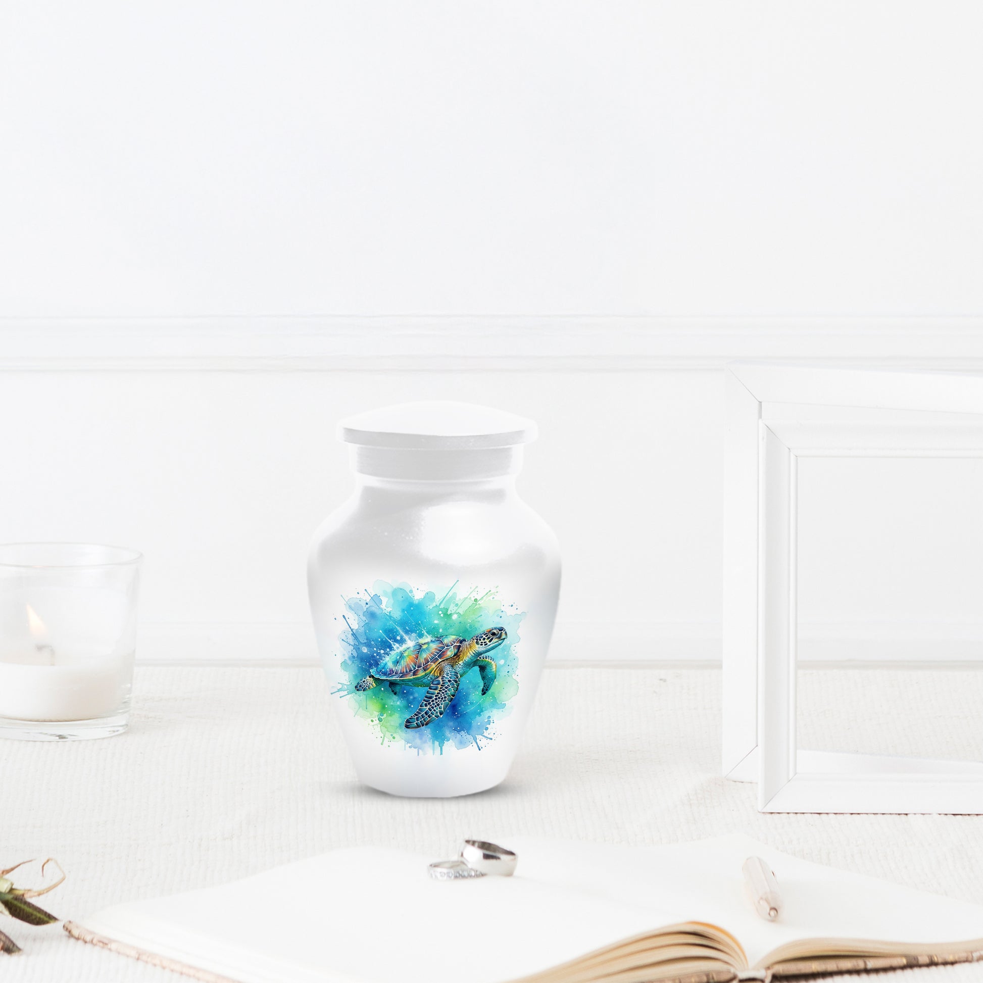 Turtle Urn for Human Ashes | Peaceful Turtle Adult Cremation Urn & Nature Memorial