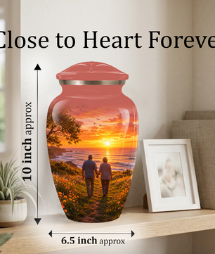 Extra Large Cremation Urn For Couples Ashes - Custom Companion Urns For Mom and Dad