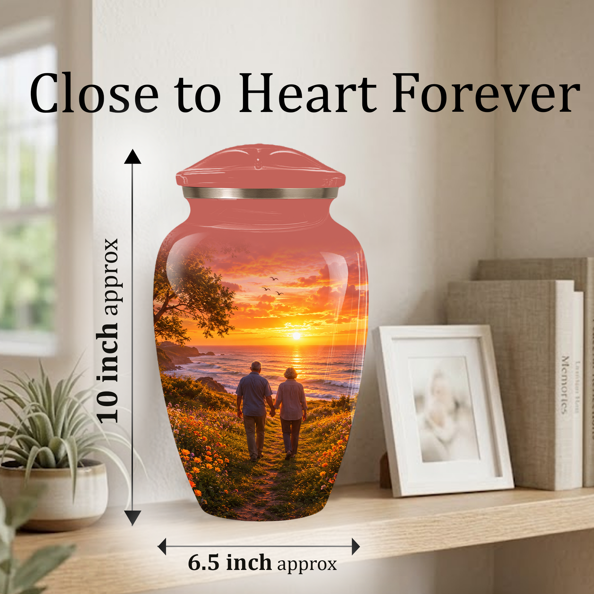 Extra Large Cremation Urn For Couples Ashes - Custom Companion Urns For Mom and Dad