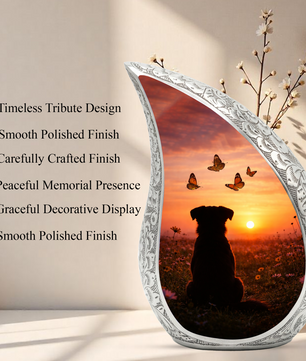 Dog Sunset Urn for Human & Pet Ashes – Personalized Dog Urn