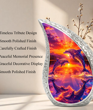Dolphin Memorial Urn for Mom – Personalized Funeral Urn for Human Ashes | Beautiful Cremation Urns for Women