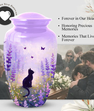 Cat Urn for Mom | Beautiful Cat Cremation  Large Urn for Mother|Funeral Urn for Human Ashes