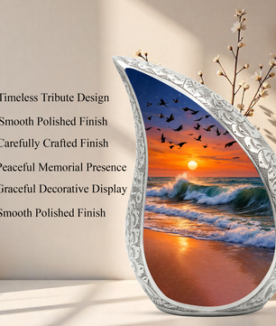 Ocean Sunset Adult Urn for Human Ashes – Premium Ocean Sunset Cremation Urn