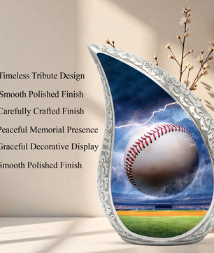 Baseball Funeral Urn for Dad, Baseball Memorial Urn for Human Ashes