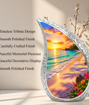 Ocean Beach Urn for Mom, Ocean Cremation Urn for Women | Keepsake Urn For Ashes