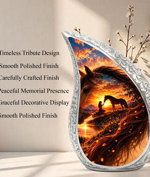 Horse Cremation Urn for Ashes, Horse Memorial Urn, Keepsake Adult Cremation Urn