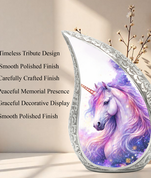 Unicorn Memorial Urn for Child | Personalized Baby Memorial Urn