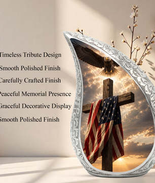 Cross Urn for Human Ashes | Christian Adult Cremation Urn for Men & Women