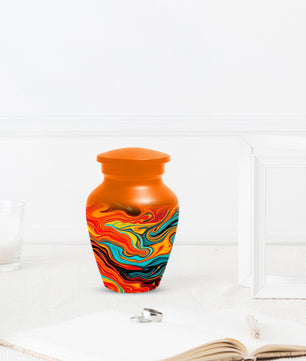 Abstract Art Cremation Urn for Ashes – Custom Colorful Memorial Urns for Men & Women
