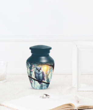 Personalized Owl Urn for Mom – Custom Owl Cremation Urn for Ashes