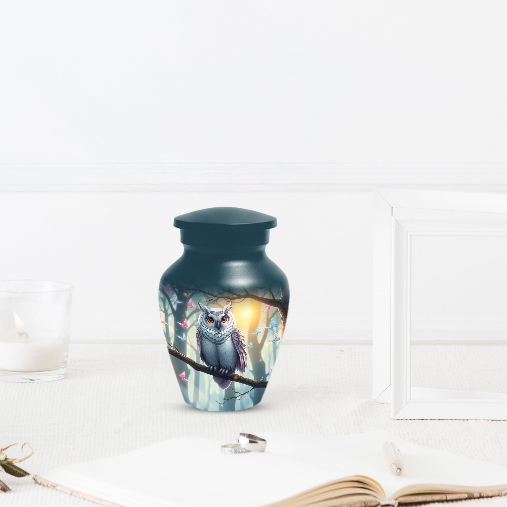 Personalized Owl Urn for Mom – Custom Owl Cremation Urn for Ashes