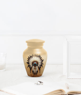 Native Urn for Human Ashes | Native American Inspired Adult Cremation Urn Memorial